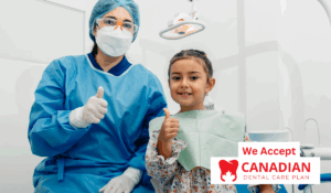 Dentist accepting CDCP Global Dental Dentist answering common patient questions